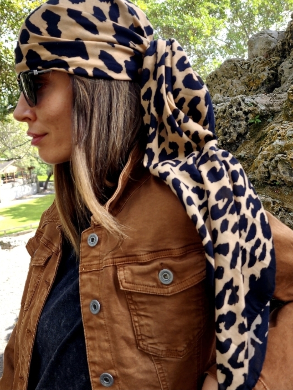 Large Scarf animal Print Scarf Cotton /Silk oriental Blend Designer Luxury